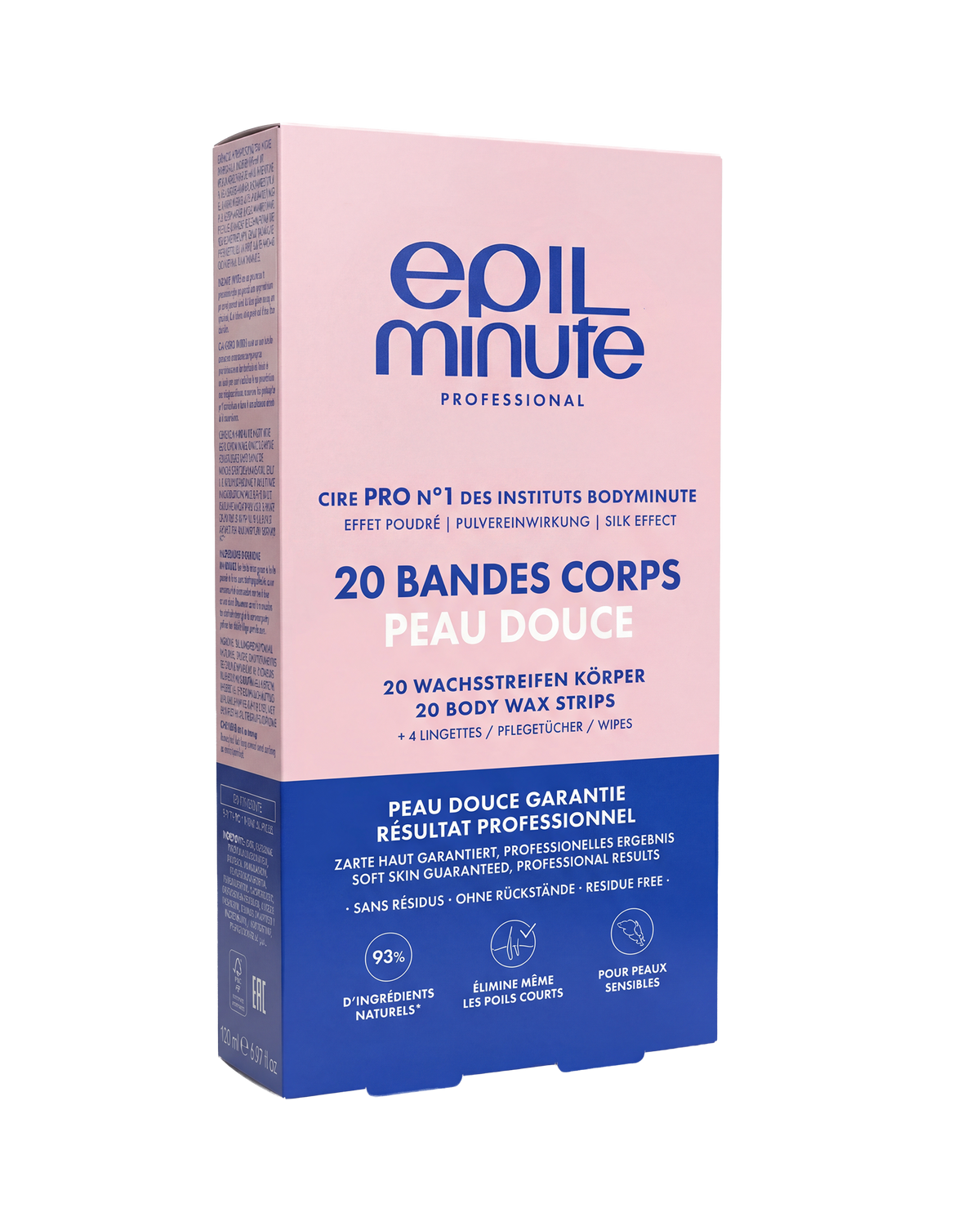 20 Bandes de cire Corps Epilminute